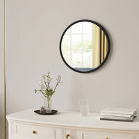 Miroir Rond Doré Vintage 50cm — Cadre Métal Mural Élégant