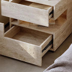 Table de Nuit Wabi Sabi Minimaliste — Rangement Caché Design Chambre