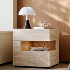 Table de Nuit Wabi Sabi Minimaliste — Rangement Caché Design Chambre