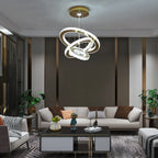 Lustre Cristal LED Luxe — Suspension Plafond Style Français Salon & Salle à Manger