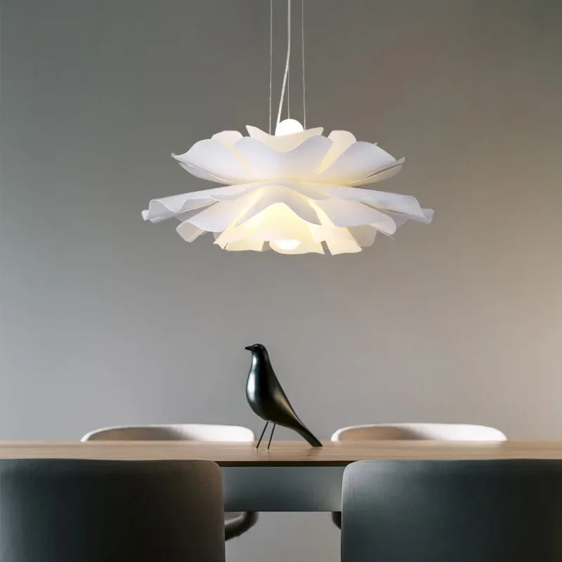 Suspension Fleur Acrylique Scandinave — Luminaire Design Cuisine & Salon