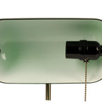 Lampe de Bureau Style Banker Classique — Abat-jour Verre Vert Rétro