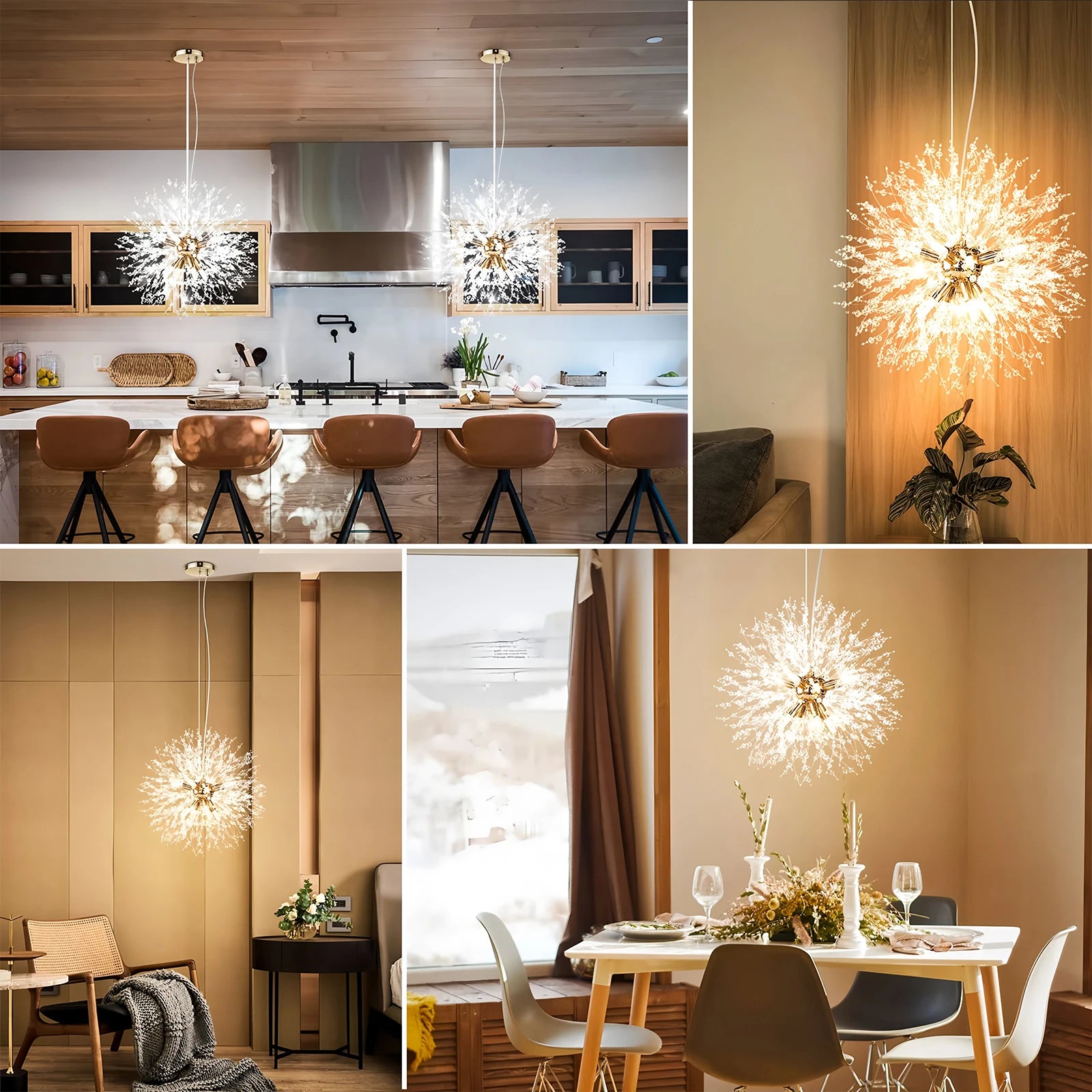 Lustre Plafonnier Dandelion Style Français Moderne — Chambre, Salon & Cuisine