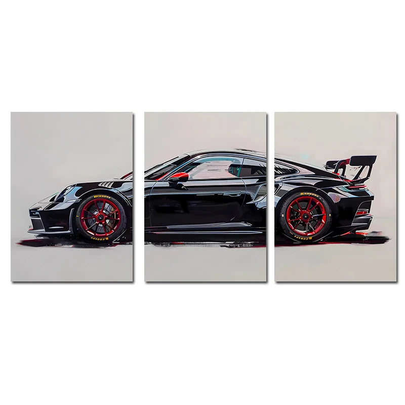 Set de 3 Posters Supercars — Art Mural Voitures Chambre & Salon