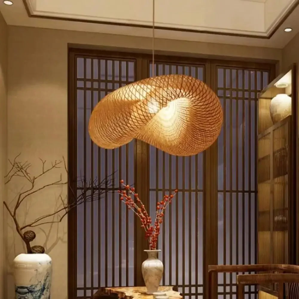 Suspension Nid d'Oiseau Bambou Tressé — Restaurant & Hôtel