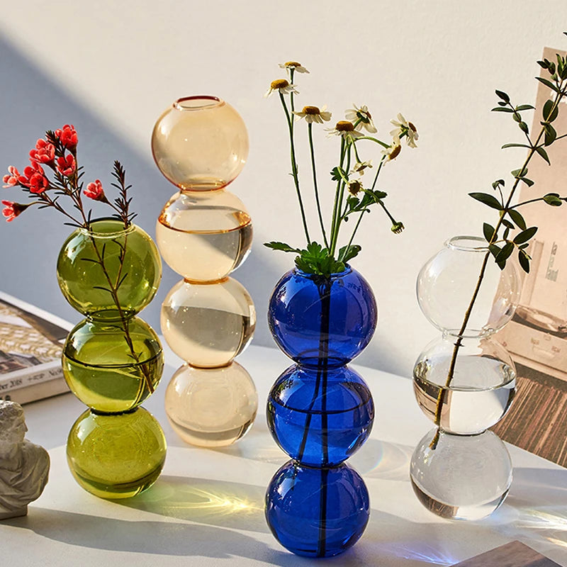 Vase Bulle en Verre Nordique — Déco Florale & Idée Cadeau