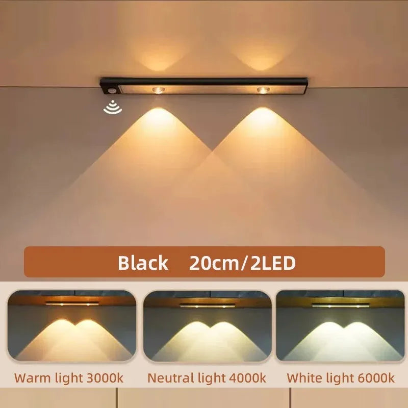 Veilleuse LED Ultra-Mince Détecteur de Mouvement — Rechargeable 3 Couleurs