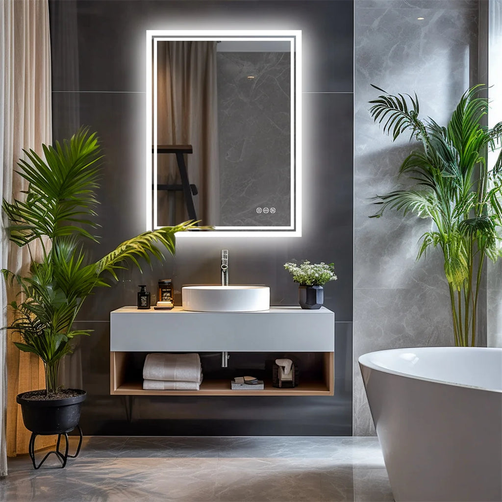 LUVODI Miroir LED salle de bain rétro-éclairage