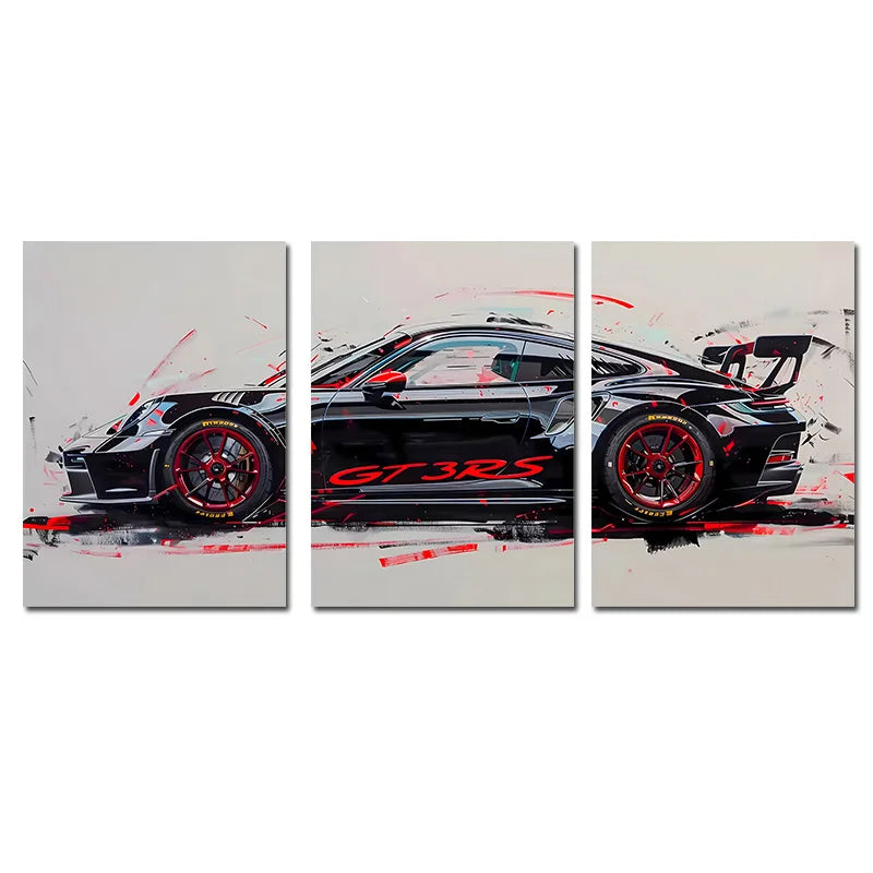 Set de 3 Posters Supercars — Art Mural Voitures Chambre & Salon