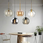 Suspension Verre Nordique LED — Luminaire Design Salle à Manger, Chambre & Café