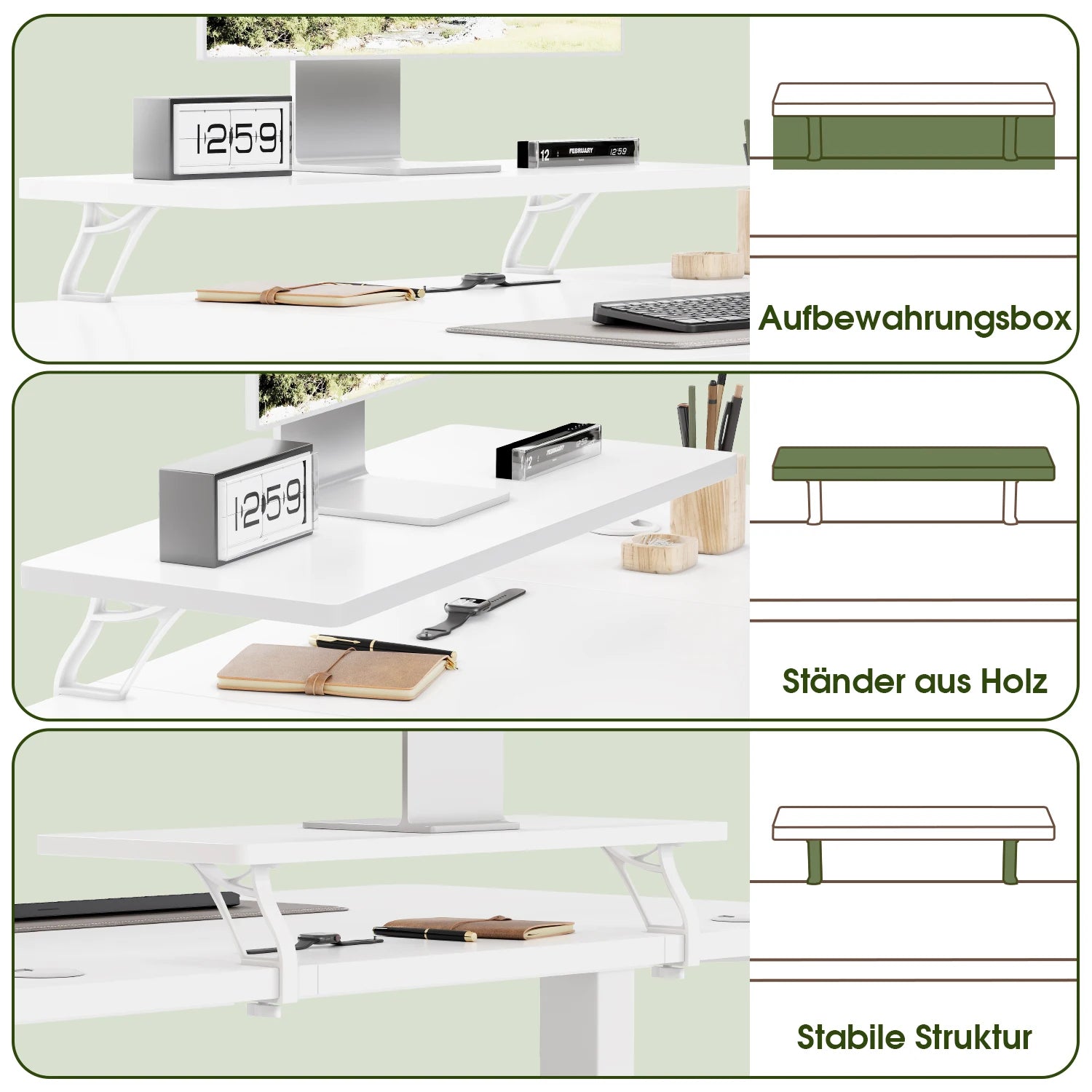 Bureau Électrique Réglable en Hauteur Devoko 160x70cm — Assis-Debout Ergonomique