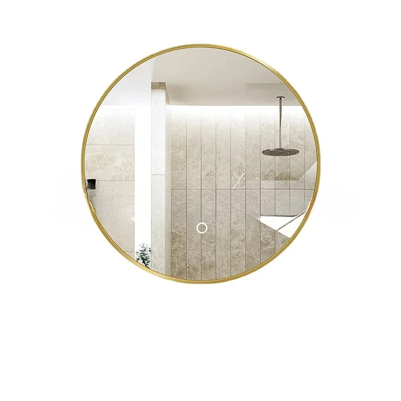 Miroir Rond Doré Vintage 50cm