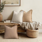 Housses de Coussin Chenille Nordique 45x45cm — Set de 3 pour Salon & Chambre