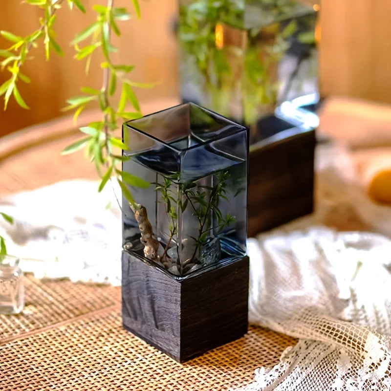 Vase Acrylique Nordique avec Socle — Déco Table Élégante & Idée Cadeau