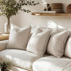 Housses de Coussin Chenille Nordique 45x45cm — Set de 3 pour Salon & Chambre