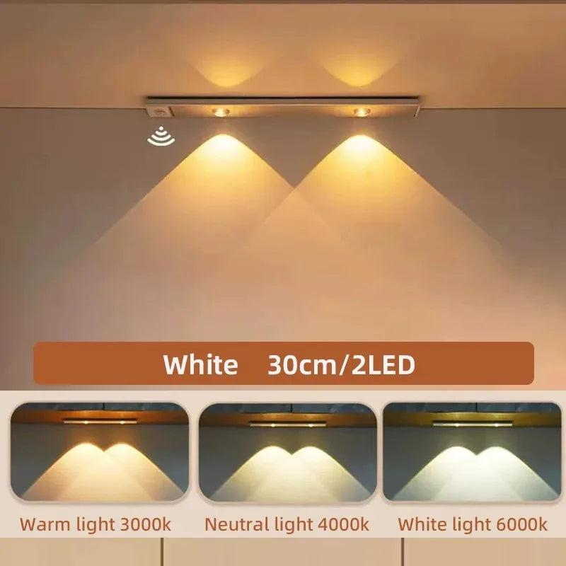Veilleuse LED Ultra-Mince Détecteur de Mouvement — Rechargeable 3 Couleurs