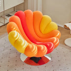 Fauteuil Pétale Pivotant Velours Luxe — Fauteuil Design Salon, Chambre & Hôtel