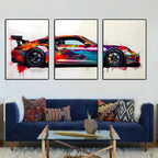 Set de 3 Posters Supercars — Art Mural Voitures Chambre & Salon