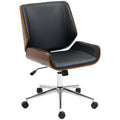 Chaise de bureau pivotante noire réglable en hauteur, vue principale