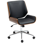Chaise de bureau pivotante noire réglable en hauteur, vue principale
