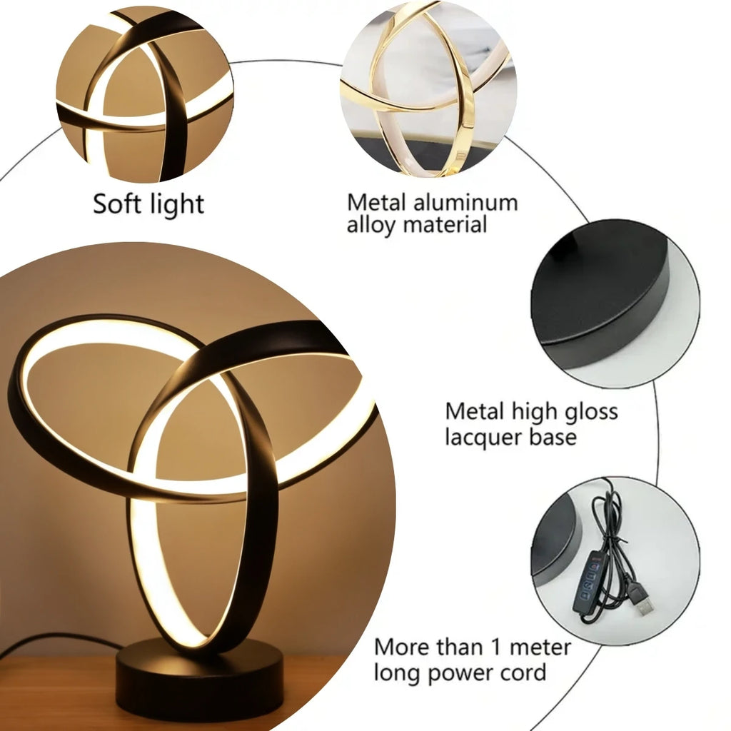 Lampe de Bureau USB Tricolore — Chambre, Salon & Bureau