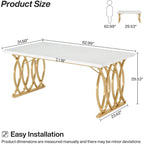 Table À Manger Moderne 160cm — Design Contemporain pour 4-6 Personnes