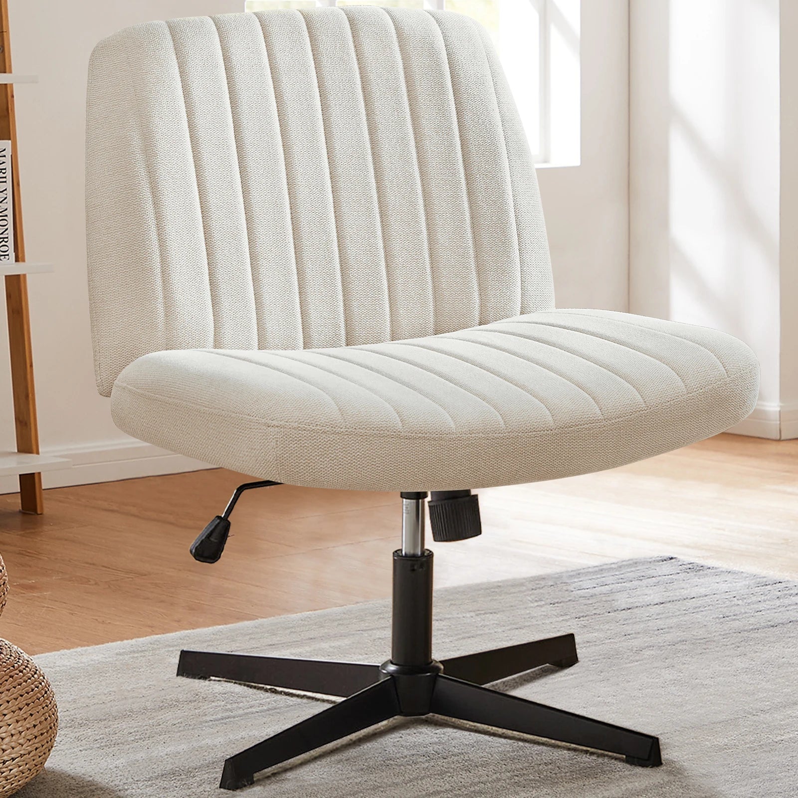 Chaise de Bureau Pivotante Tissu — Confort Gaming, Télétravail & Coiffeuse