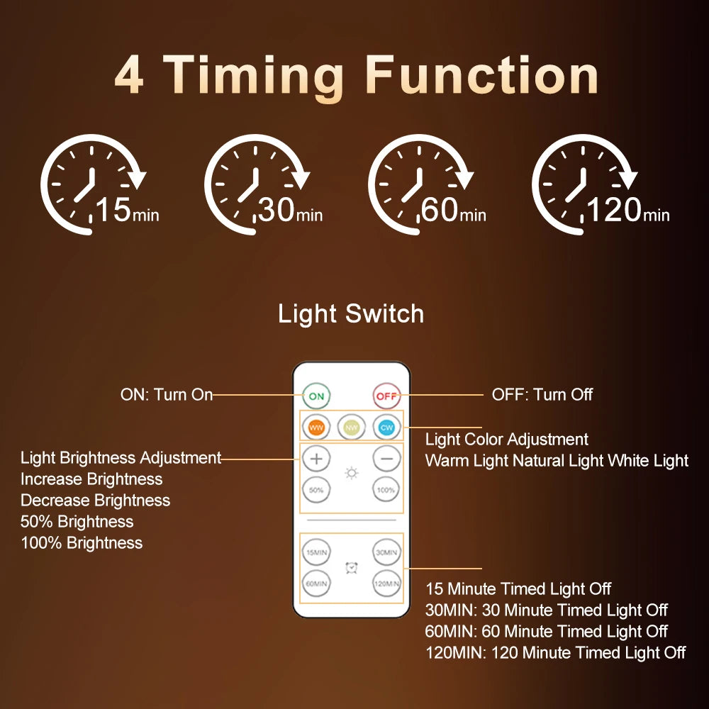 Applique Murale LED Rechargeable Sans Fil — Télécommande Miroirs & Tableaux (Lot de 2)