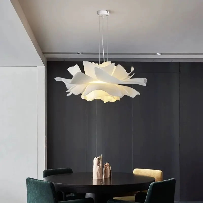 Suspension Fleur Acrylique Scandinave — Luminaire Design Cuisine & Salon