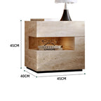Table de Nuit Wabi Sabi Minimaliste — Rangement Caché Design Chambre