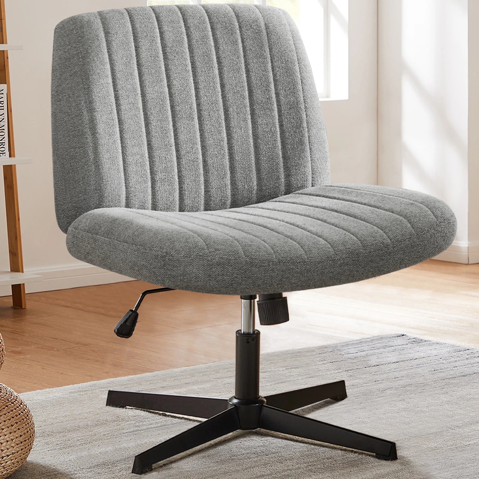 Chaise de Bureau Pivotante Tissu — Confort Gaming, Télétravail & Coiffeuse