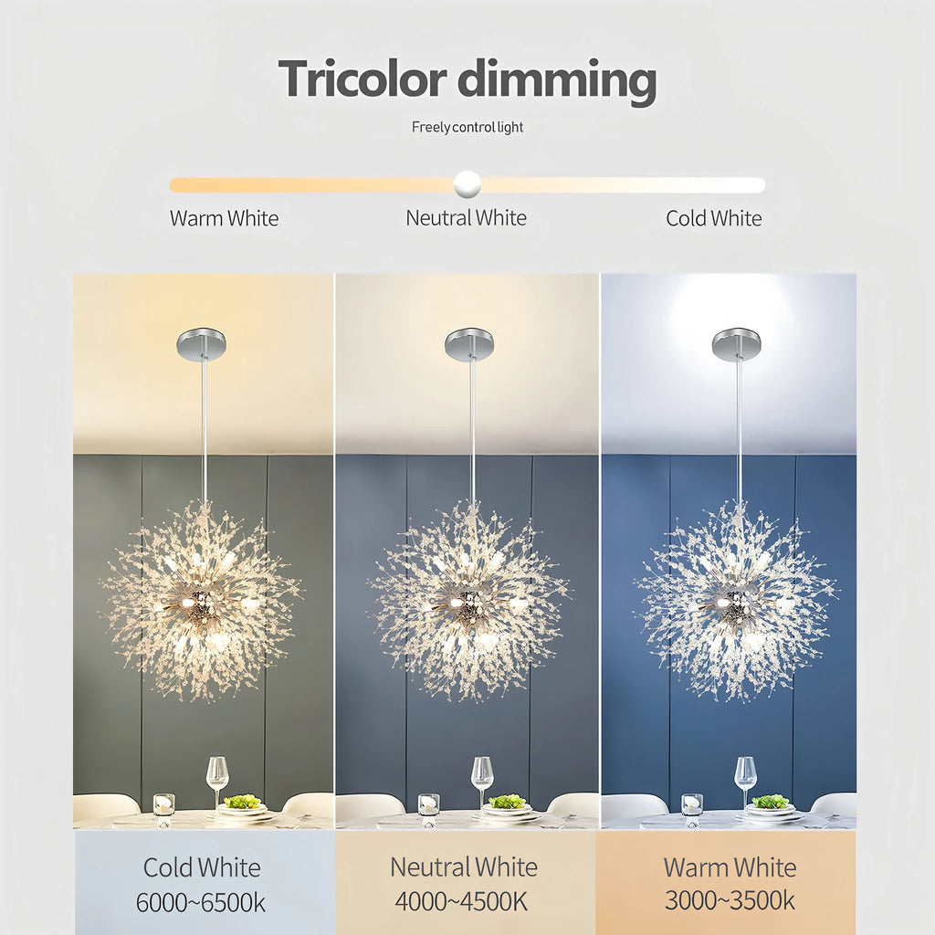 Lustre Plafonnier Dandelion Style Français Moderne — Chambre, Salon & Cuisine