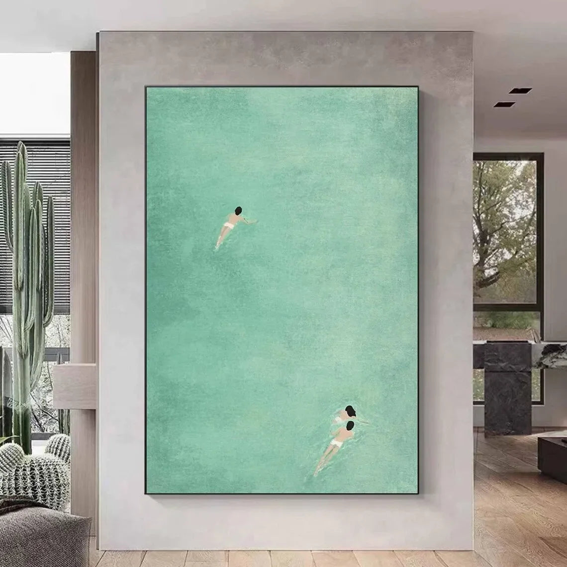 Tableau Abstrait Coloré Fait Main — Art Mural Original Salon