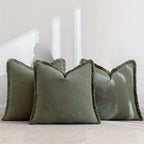 Housses de Coussin Chenille Nordique 45x45cm — Set de 3 pour Salon & Chambre