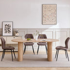 Table À Manger Ovale Bois 180cm — Table Massive Familiale Salon & Salle à Manger