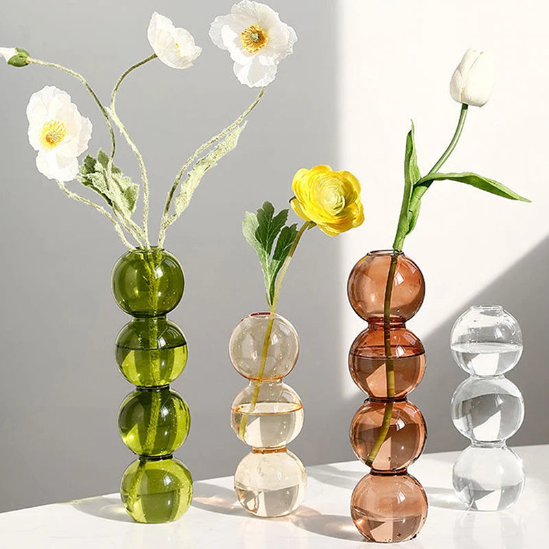 Vase Bulle en Verre Nordique — Déco Florale & Idée Cadeau