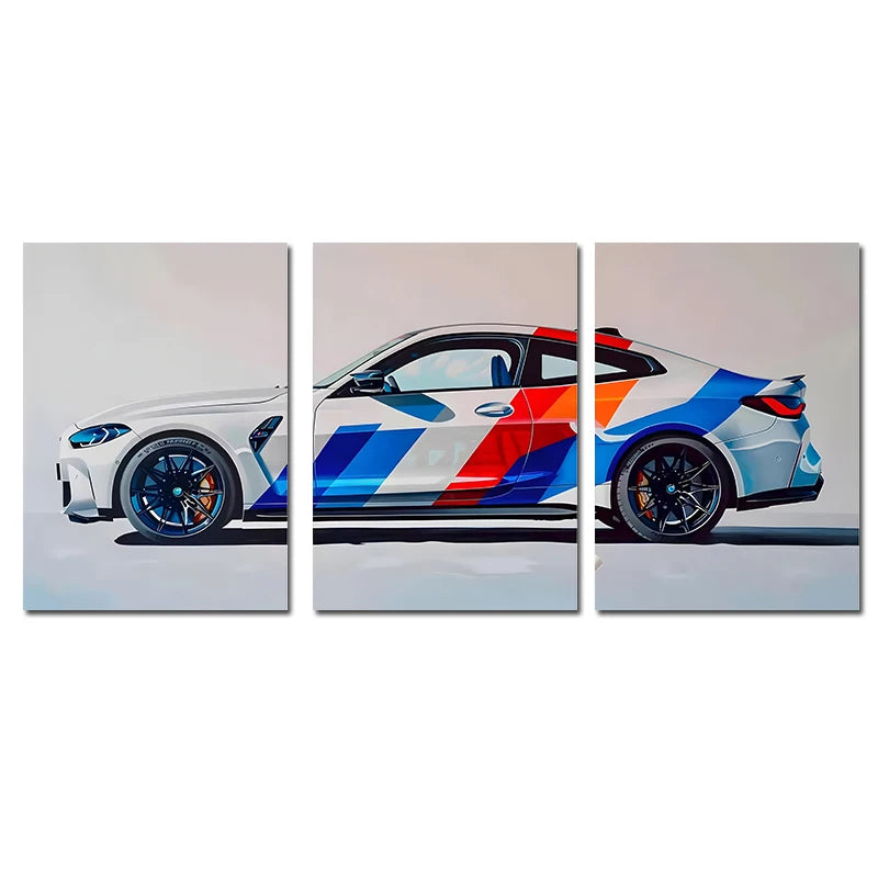 Set de 3 Posters Supercars — Art Mural Voitures Chambre & Salon