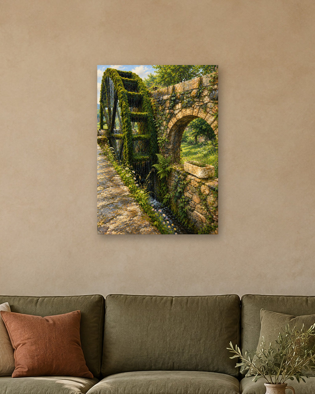 Moulin — toile 50 × 70 cm sans cadre, vue rapprochée