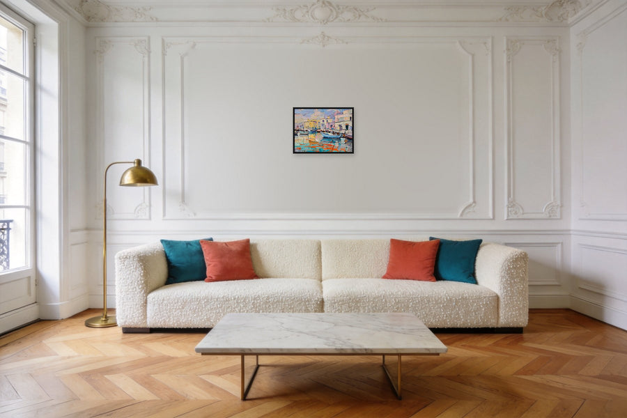 Harmonie Marine — Tableau Port Abstrait